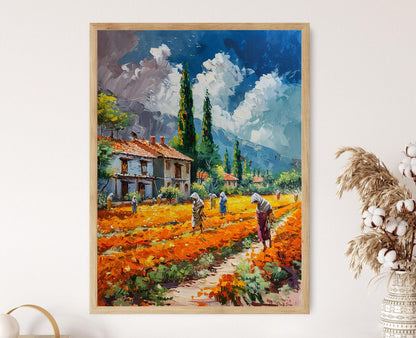 Affiche Agriculture Pakistanaise – Poster Art des Agriculteurs en Coton