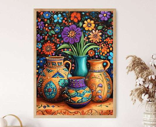 Affiche Poterie Roumaine – Poster Designs Intriqués d'Art Populaire