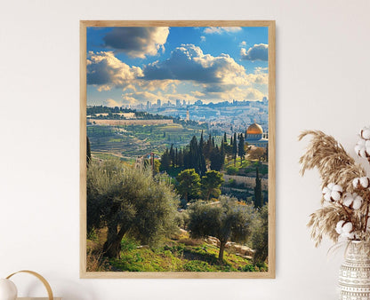 Affiche Mont des Oliviers – Impression panoramique de Jérusalem