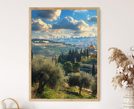 Affiche Mont des Oliviers – Impression panoramique de Jérusalem