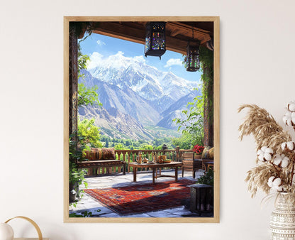 Affiche Hunza Valley – Poster Illustration de Lanterne en Gemmes