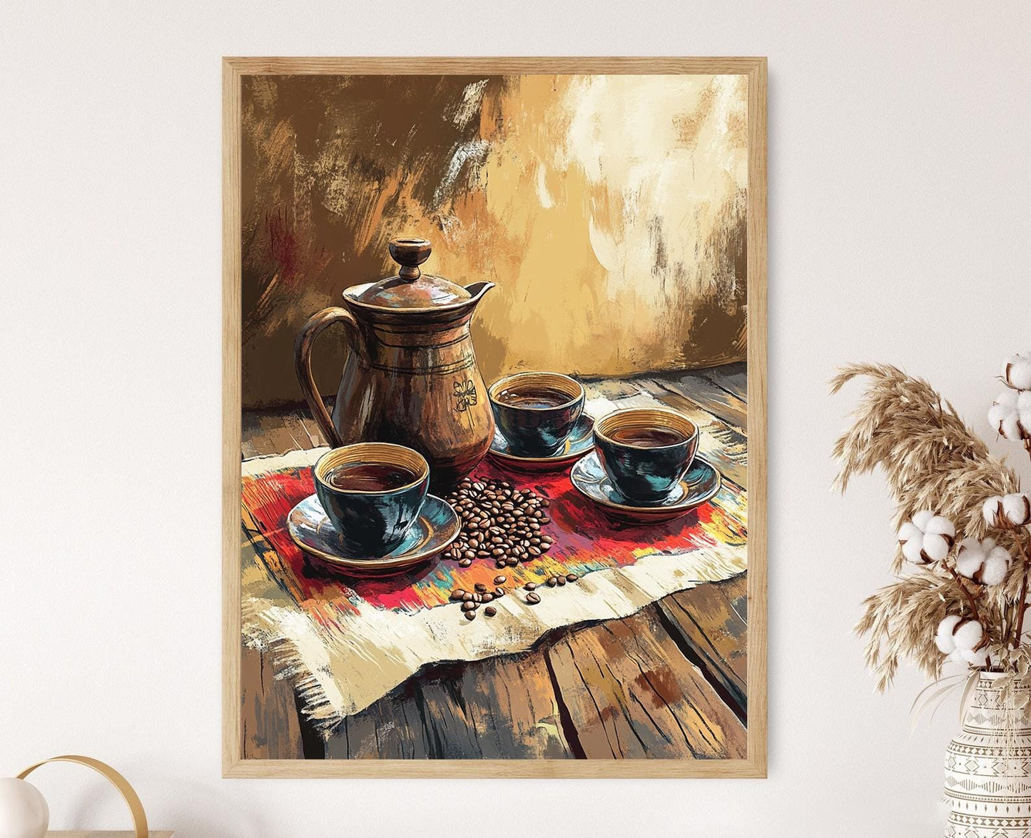 Affiche Cérémonie de Café Éthiopien – Poster Art de Jebena Traditionnelle