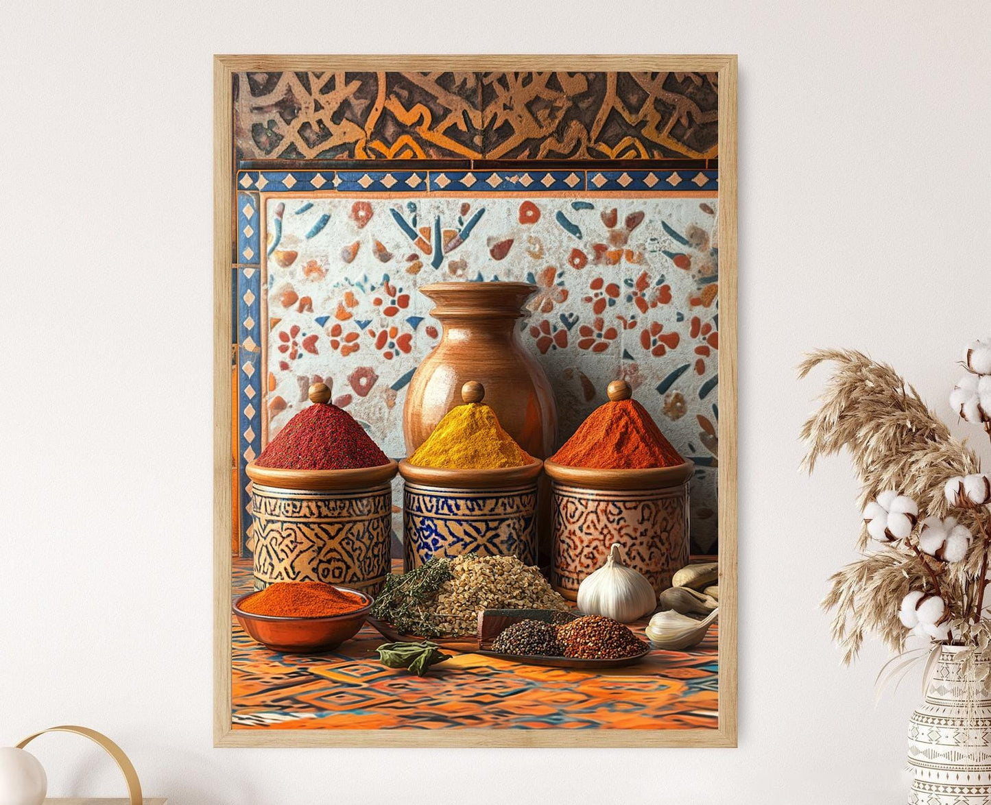 Affiche Épices Marocaines – Poster Décor Traditionnel de Cuisine