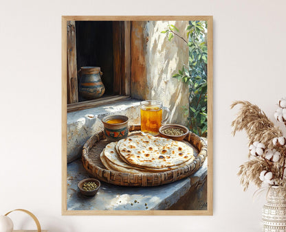 Affiche Art du Plateau Somali – Décor de Cuisine Africaine Traditionnel