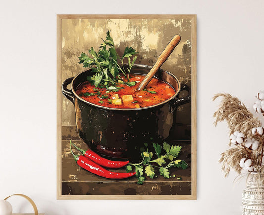 Affiche Soupe au Poivre Nigérian – Poster Décor de Cuisine Africaine