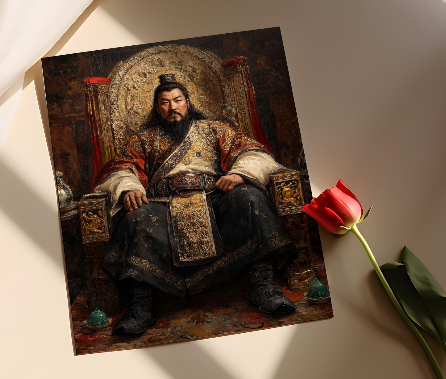Affiche Gengis Khan – Portrait de l'unificateur de l'Empire Mongol