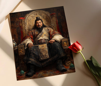 Affiche Gengis Khan – Portrait de l'unificateur de l'Empire Mongol