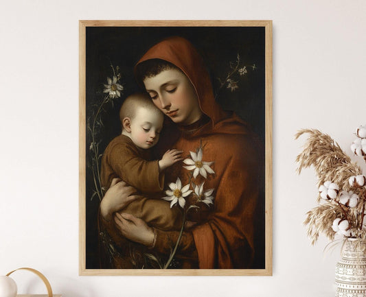 Affiche Saint Antoine de Padoue – Art Renaissance Catholique Murale