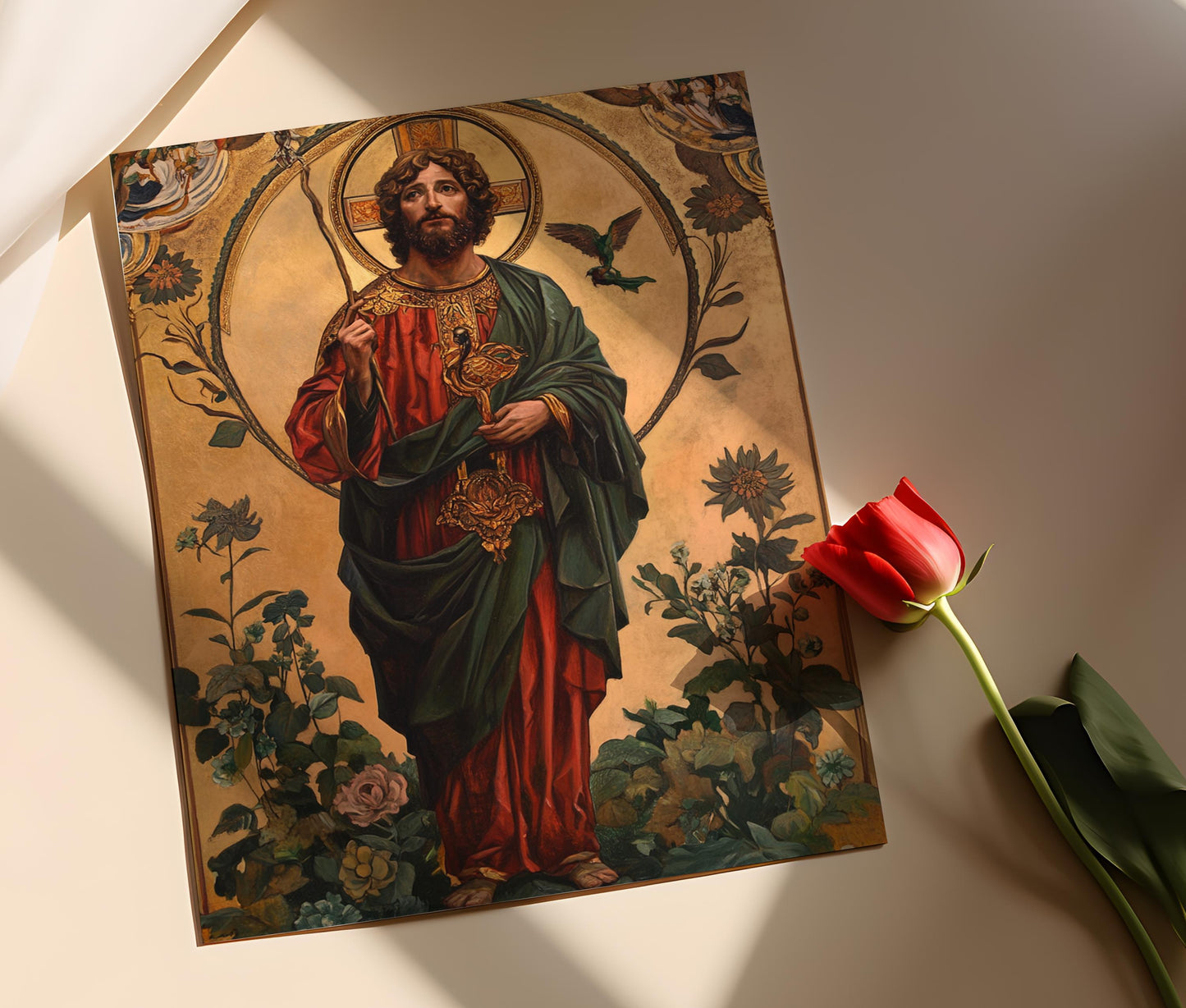 Affiche Saint Jude – Art religieux de style Renaissance pour décoration murale