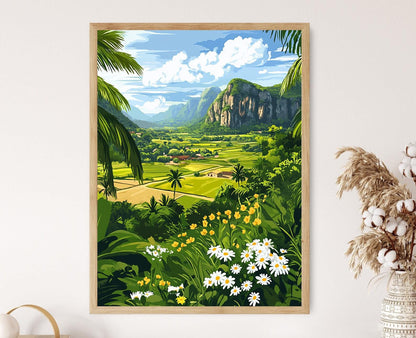 Affiche Viñales – Poster Paysage luxuriant de Cuba avec Mogotes