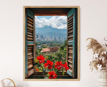 Affiche Vue Ouverte sur Caracas – Poster Décor Skyline Vénézuélienne