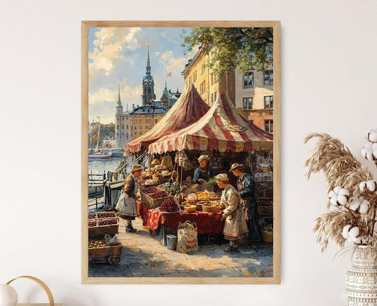 Affiche Marché Suédois – Poster Confiture de Canneberges et Boulettes