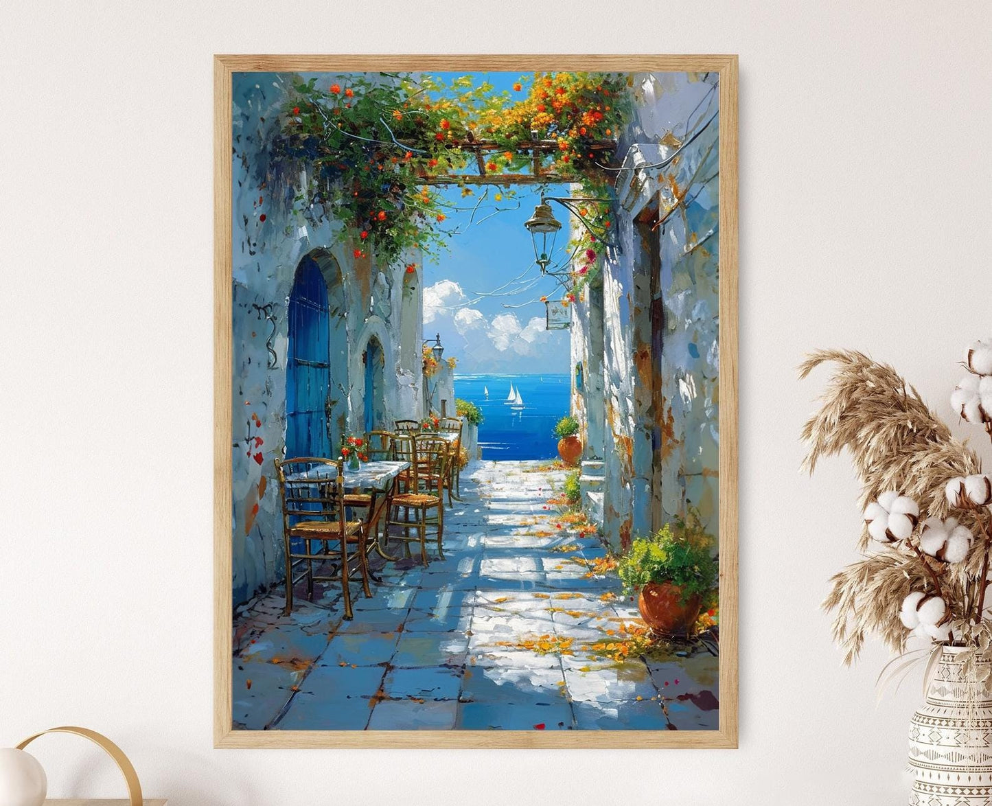 Affiche Positano – Poster Art côtier vibrant de la Côte Amalfitaine