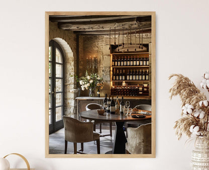 Affiche Château Français – Poster Décoratif Salle de Dégustation de Vin