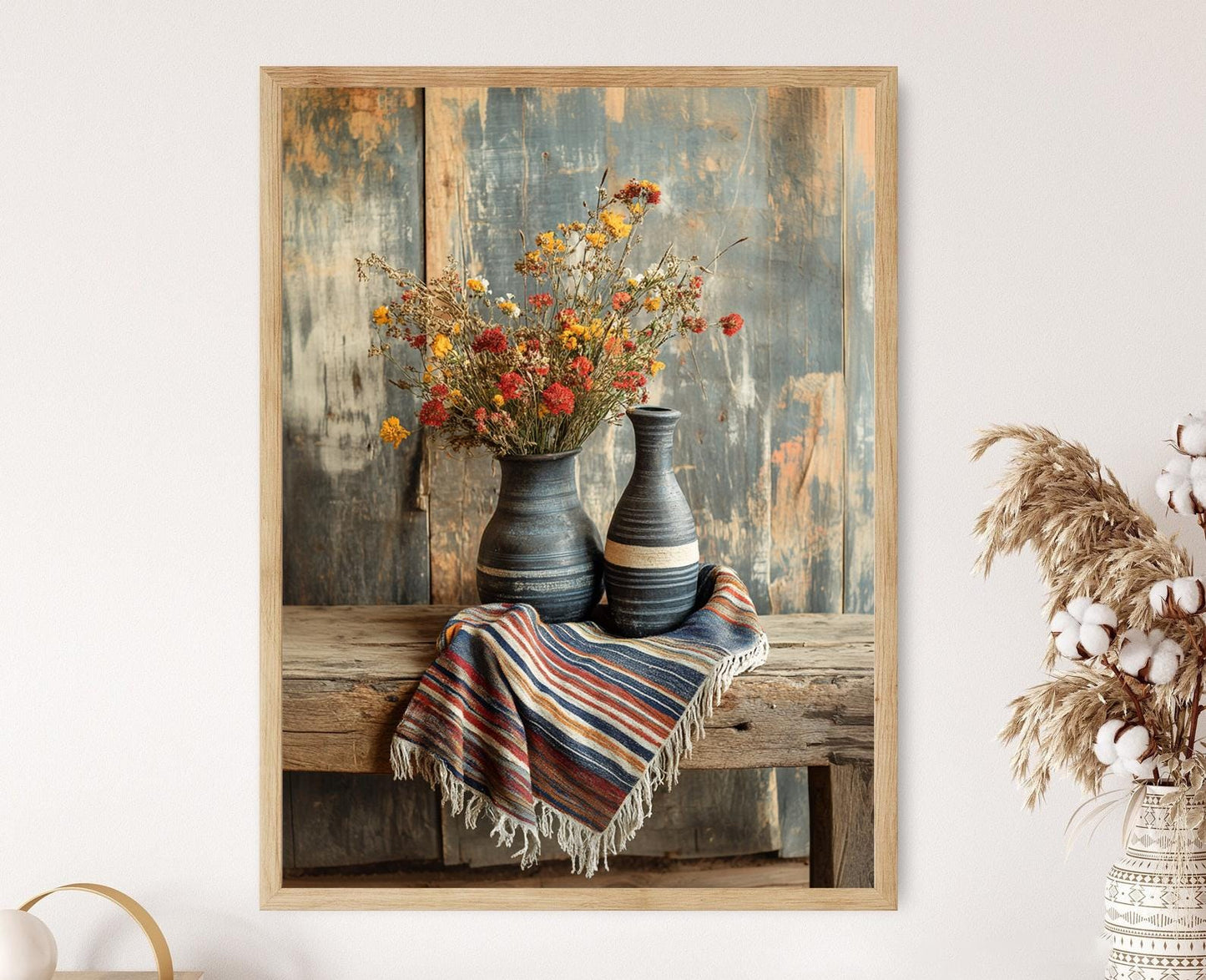 Affiche en Tissu Kikoi Kenyan – Poster Textile Swahili Africain