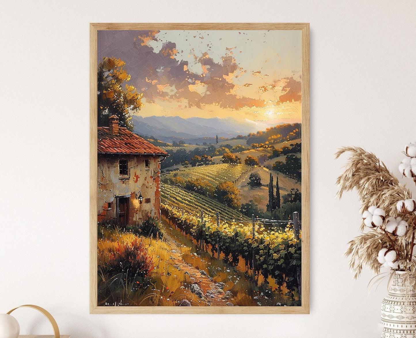 Affiche Aube du Yarra Valley – Peinture des Vignobles et Campagne Tranquille
