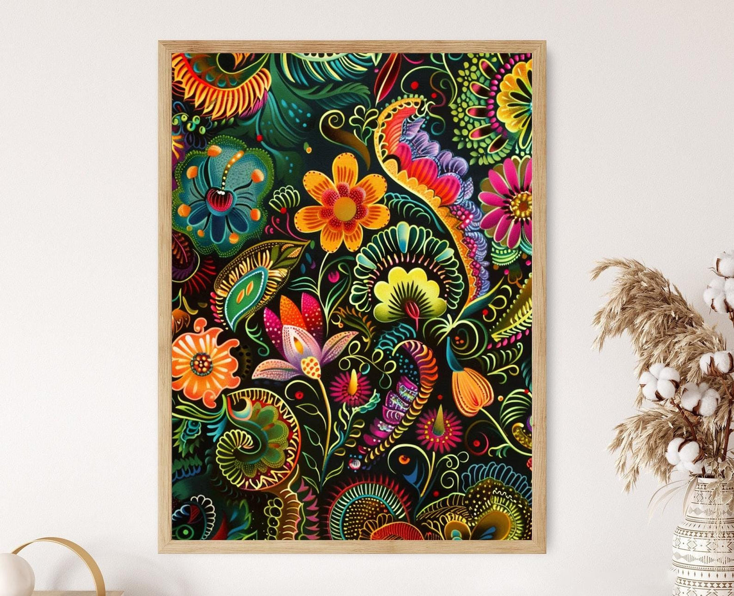 Affiche Batik Artisanale – Impression Unique d'Indonésie pour Bureau