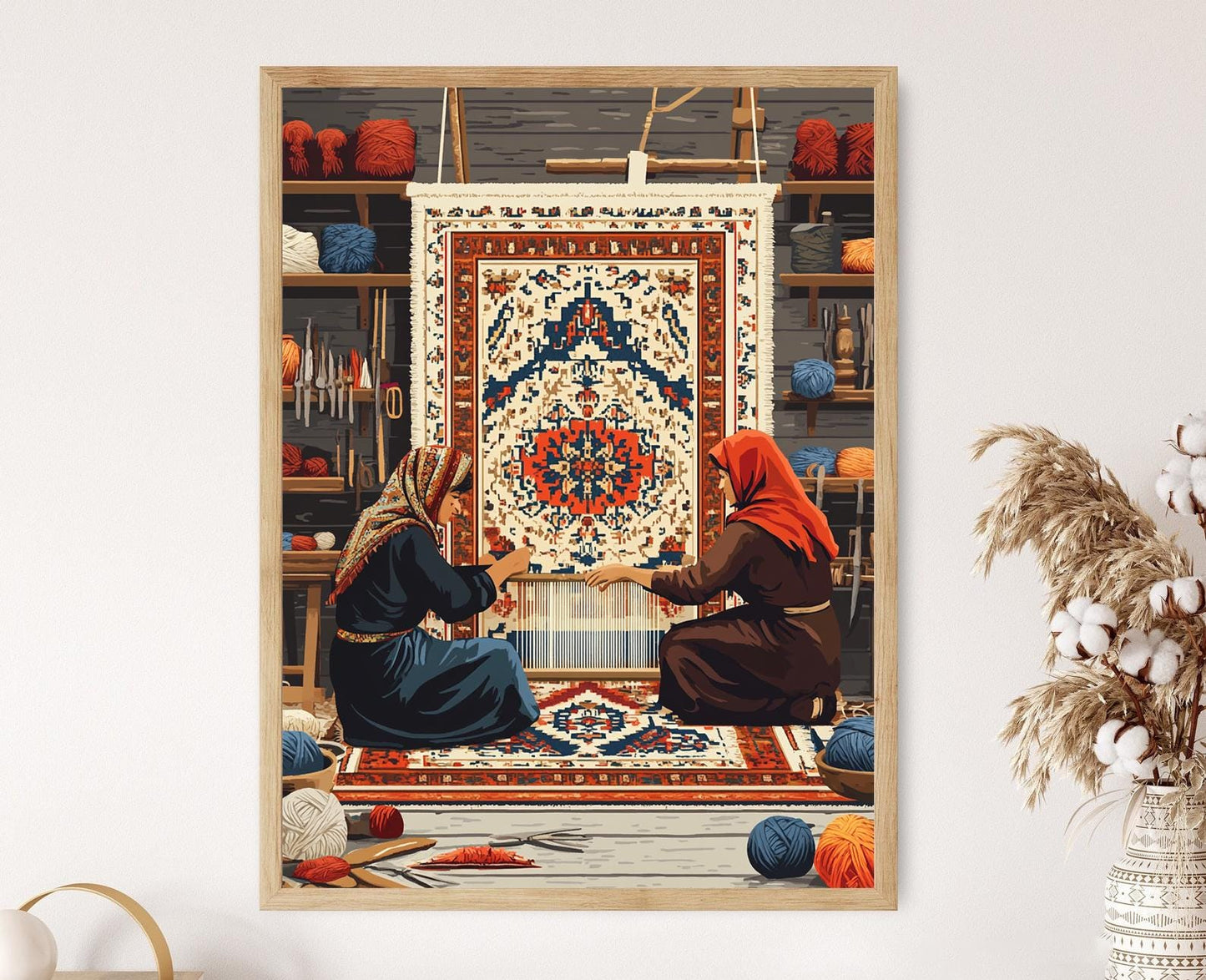 Poster über afghanische Teppiche – Poster über traditionelle Webkunst