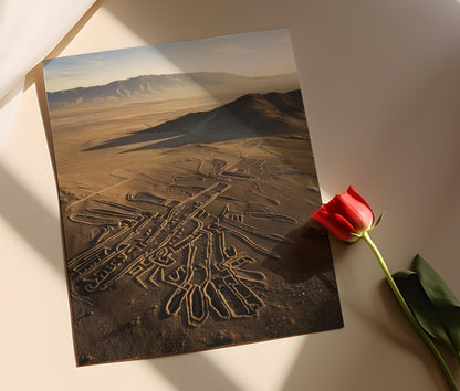 Affiche Nazca – Poster Art des Lignes de Nazca en Paysage Péruvien