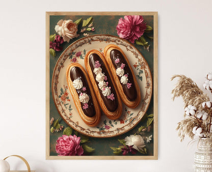 Affiche Éclair – Illustration de chocolat et crème délicieuse