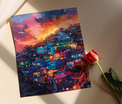 Affiche de coucher de soleil brésilien – Impression Giclée, Scene Authentique