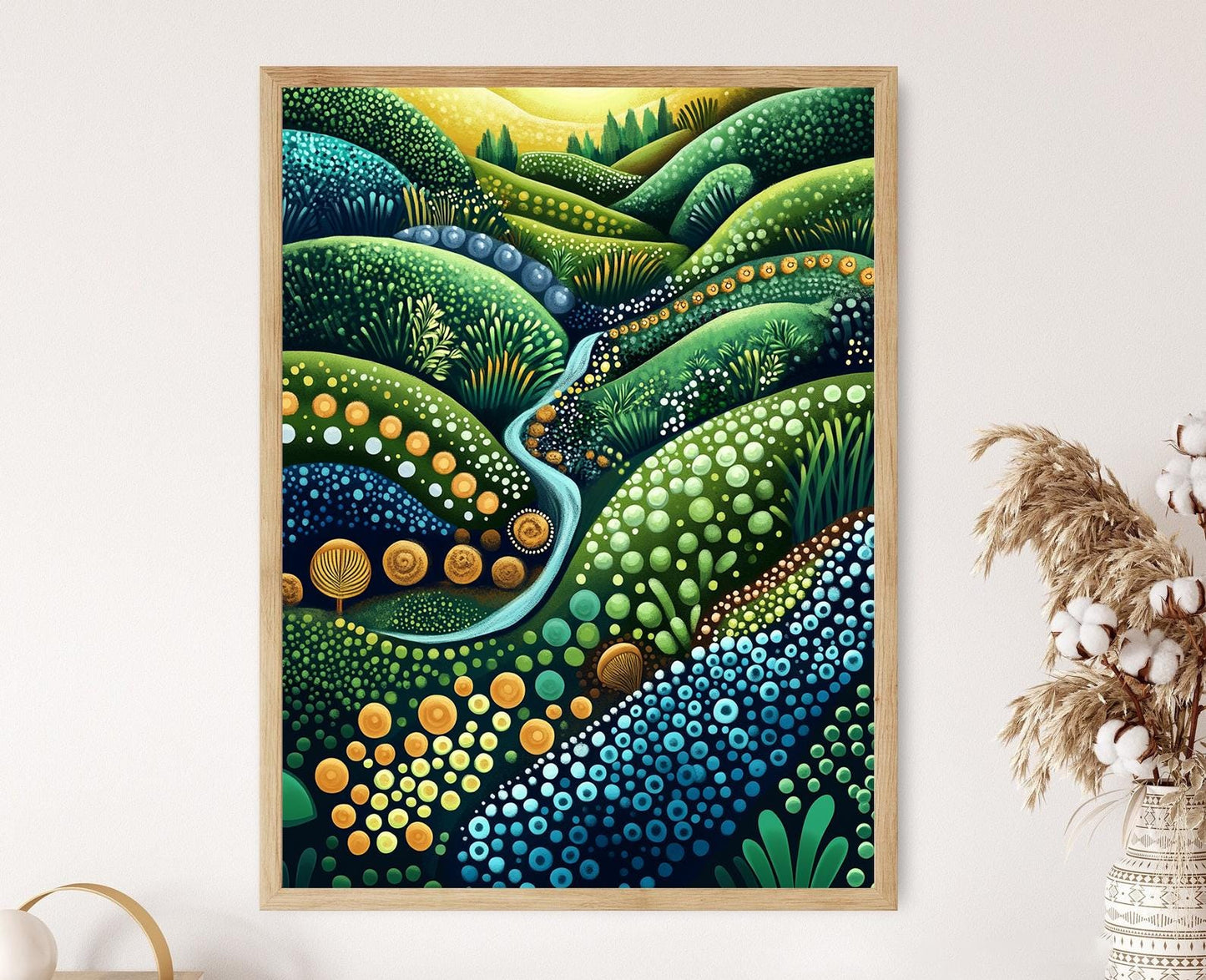 Affiche Noongar Dreaming – Poster Art Aborigène en Pointillé