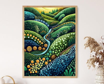 Affiche Noongar Dreaming – Poster Art Aborigène en Pointillé