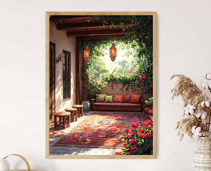 Affiche Faisalabad – Poster Dhurrie Rug Décor, Illustration du Punjab