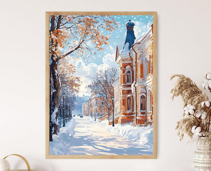Affiche Hiver à Yekaterinburg – Poster Décor Russe Élégant