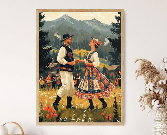 Affiche Arkan Hutsul – Art mural danse folklorique des Carpates