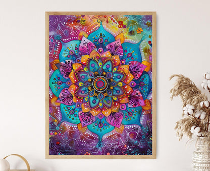 Affiche Mandala Intricate – Poster Art Spirituelle pour Décor Maison