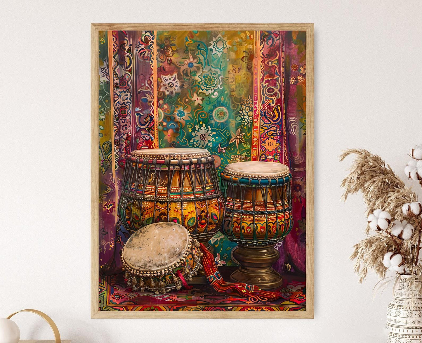 Affiche Tabla Majestueuse – Art de l'Instrument Musical Indien