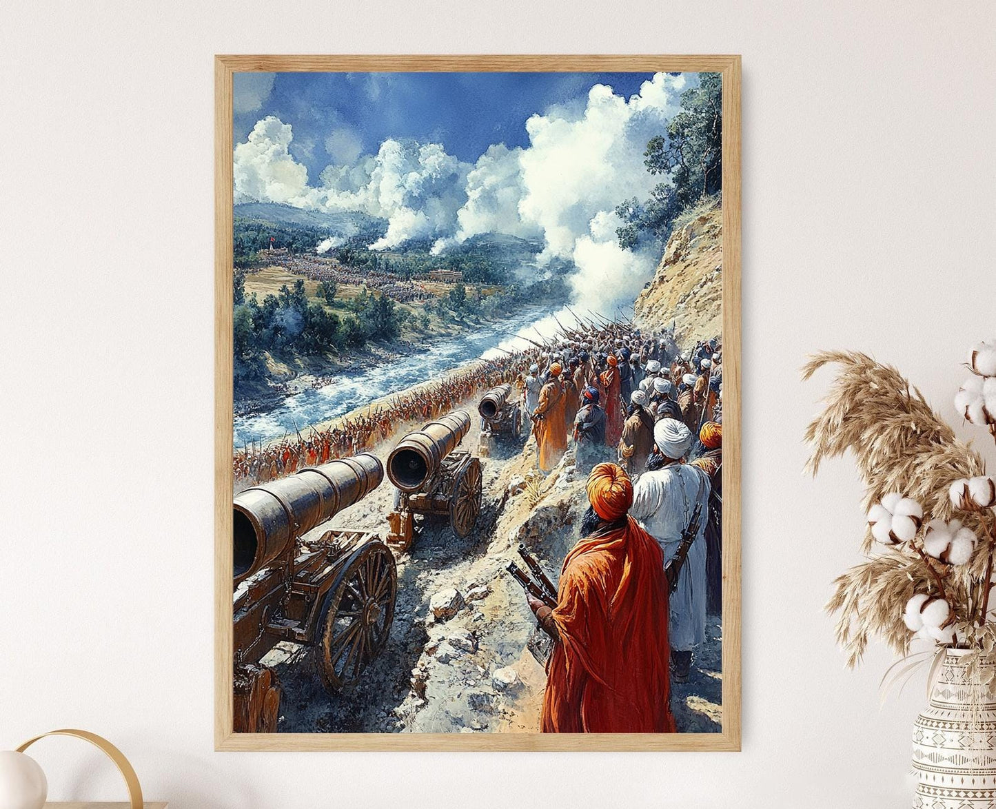 Affiche Bataille de Sobraon – Poster Scène de la guerre anglo-sikh