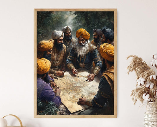 Affiche Stratégie Sikh – Poster Plan de Bataille de Ferozeshah
