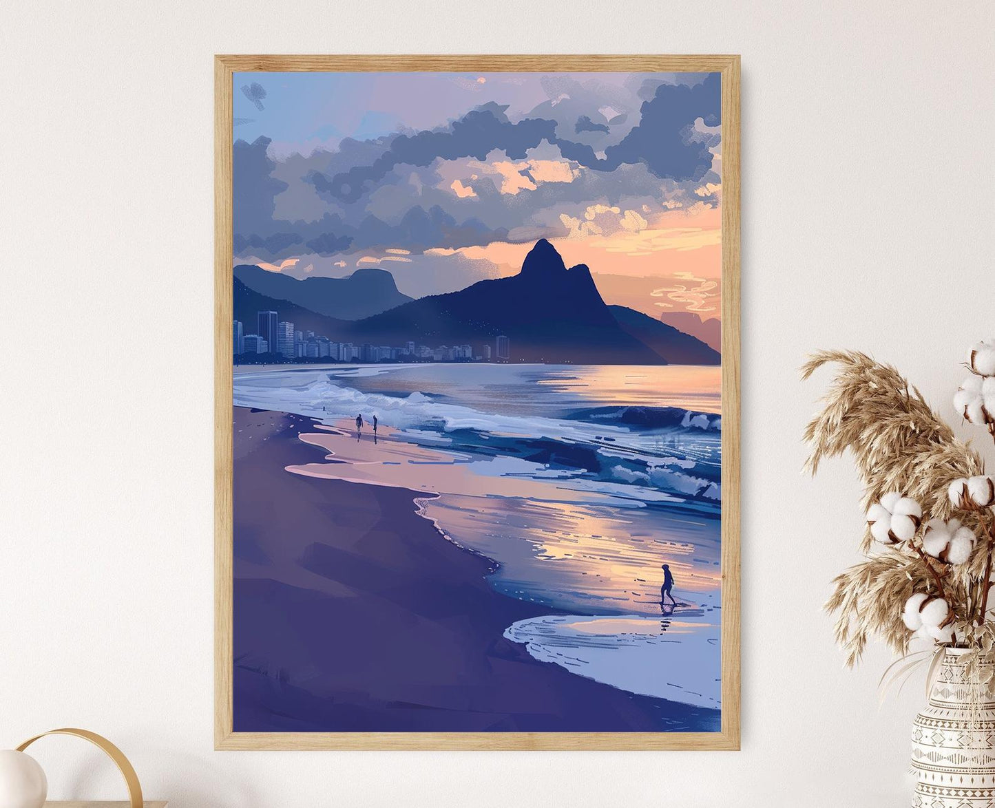 Affiche Ipanema – Poster Art de Plage Brésilienne au Crépuscule