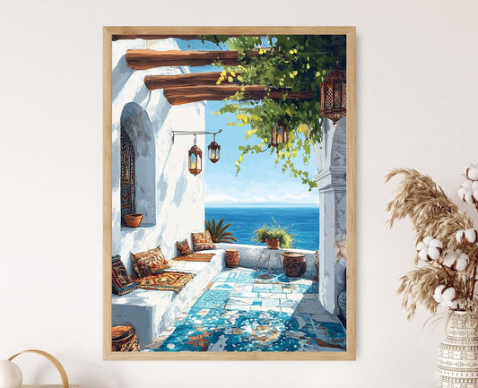Affiche Art Tunisien – Poster Décor Céramique et Illustration Kilim