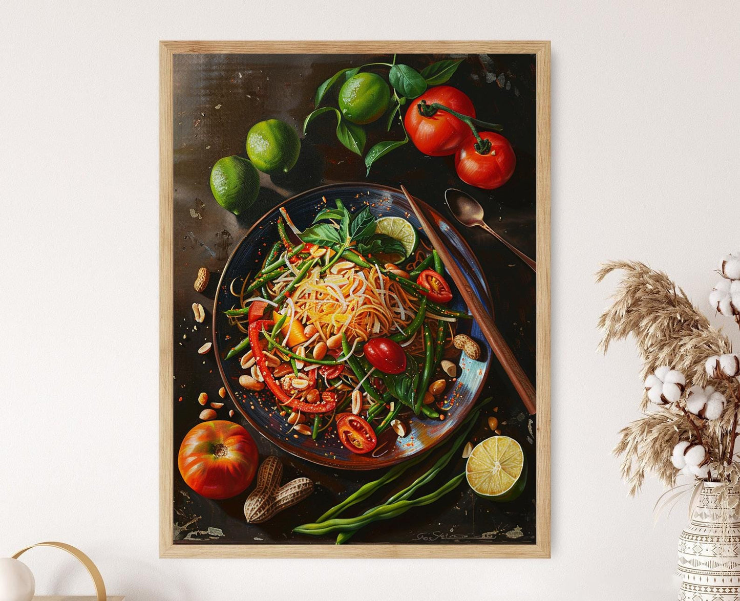 Affiche Som Tum – Peinture de Salade de Papaye Thaïlandaise