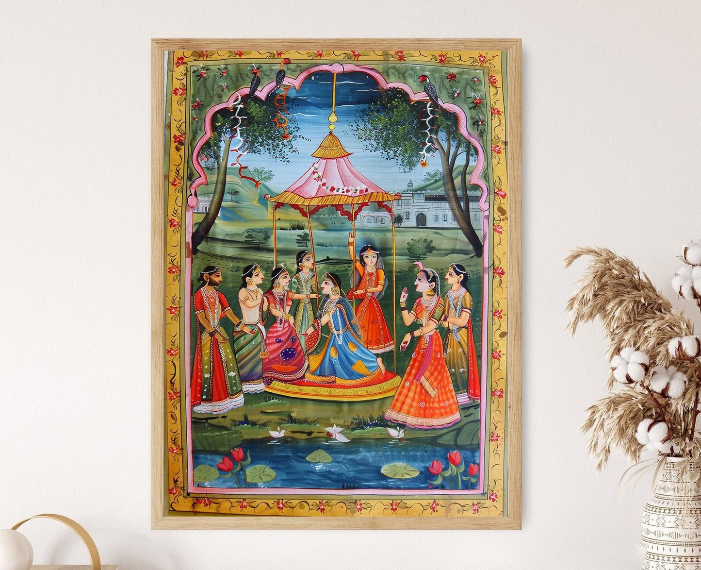 Affiche Peinture Rajasthani – Œuvre d'art colorée pour la maison