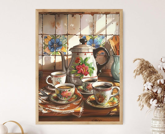 Affiche Café Ensoleillé – Poster 'Cafecito Mañanero' Inspiré de la Culture Cubaine