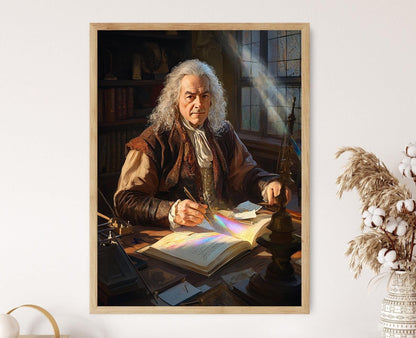 Affiche Isaac Newton – Poster Portrait d'un scientifique classique