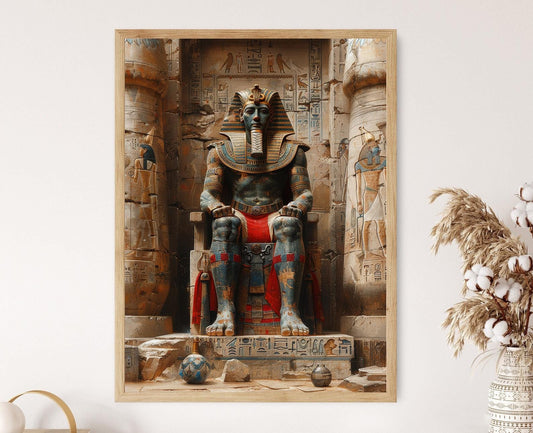 Affiche Élégante de Pharaon Amenhotep III – Art Ancien Égyptien