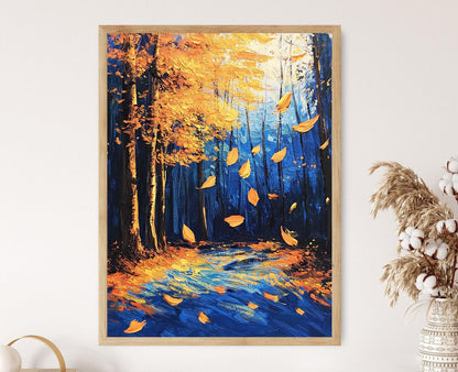 Affiche Forêt d'Automne – Poster Paysage Impressionniste Van Gogh