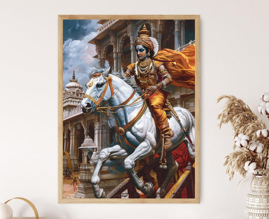 Affiche Bhagavad Gita – Impression artistique élégante pour décoration spirituelle
