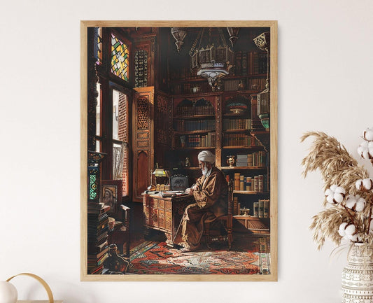 Affiche Savant Ottoman – Poster Miniature Islamique Palais Topkapi