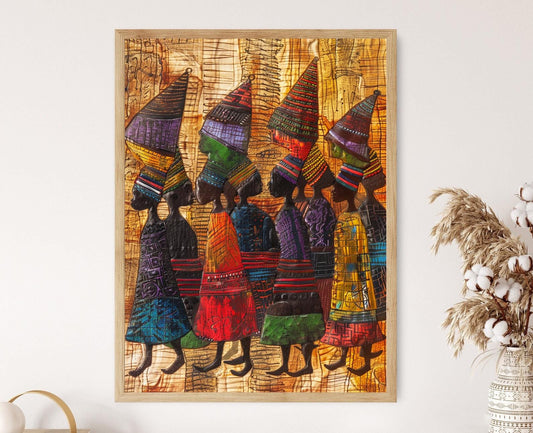 Affiche Art du Bénin – Impression Murale Africaine Élégante pour Décor