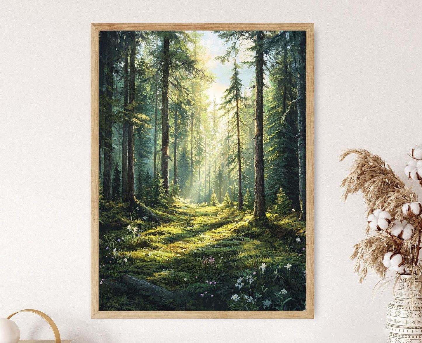 Affiche Forêt Boréale du Manitoba – Poster Art des Pins et Lumière Forestière