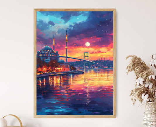 Affiche Istanbul – Poster de l'horizon et du pont du Bosphore