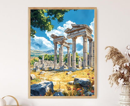 Affiche Éphèse – Impression artistique du paysage antique de Turquie