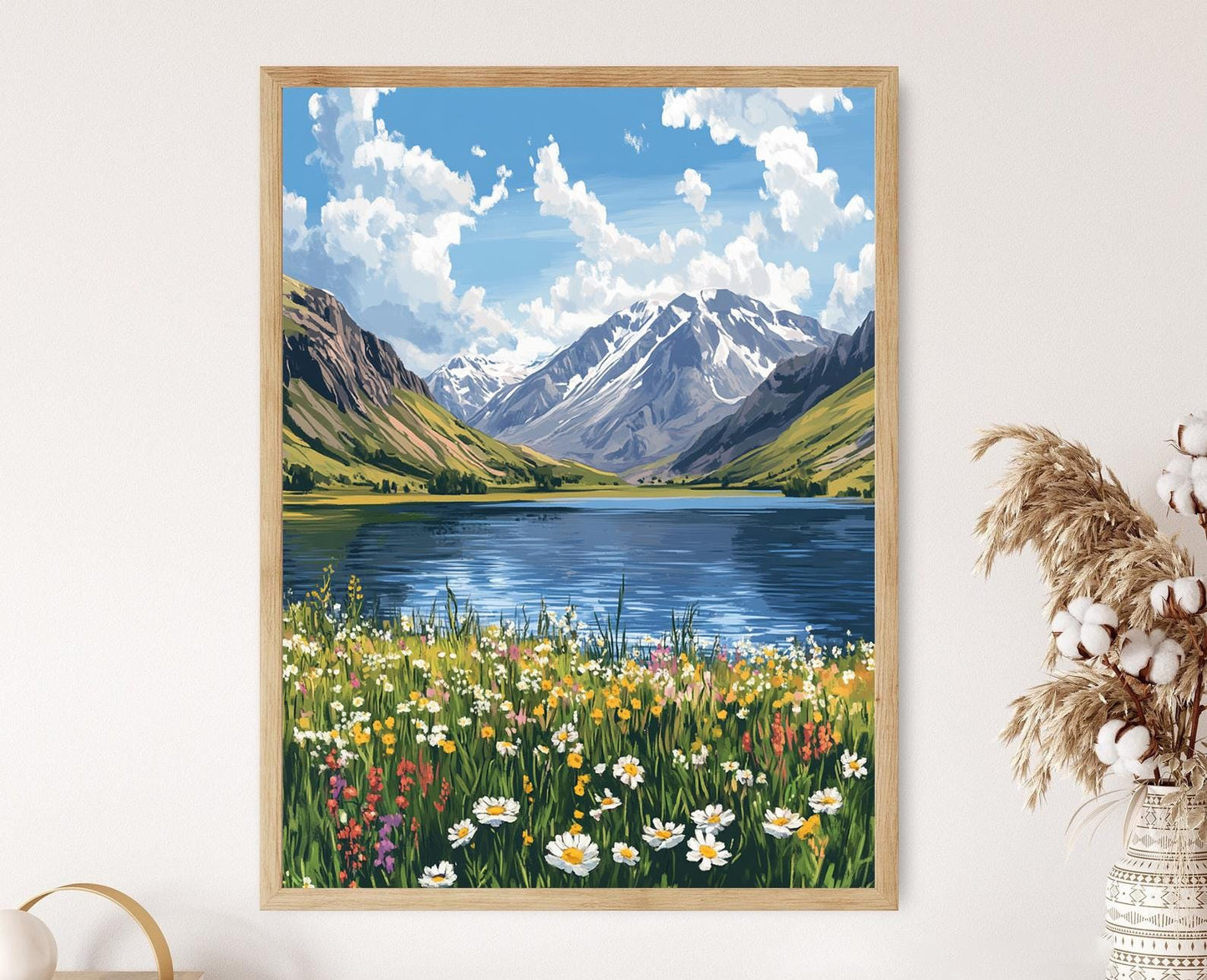 Affiche Paysage Lac Van – Poster Vue Montagne Tranquille de Turquie