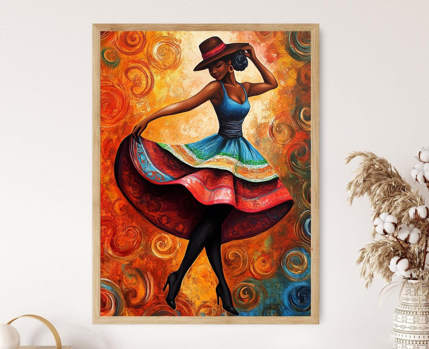 Affiche Cumbia Colombiana – Art de la danse folklorique latino